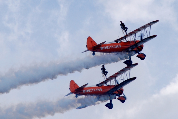 Wing Walkers wow the crowds at Scotland's East Fortune Airshow. Image: Gareth Edwards, Flickr